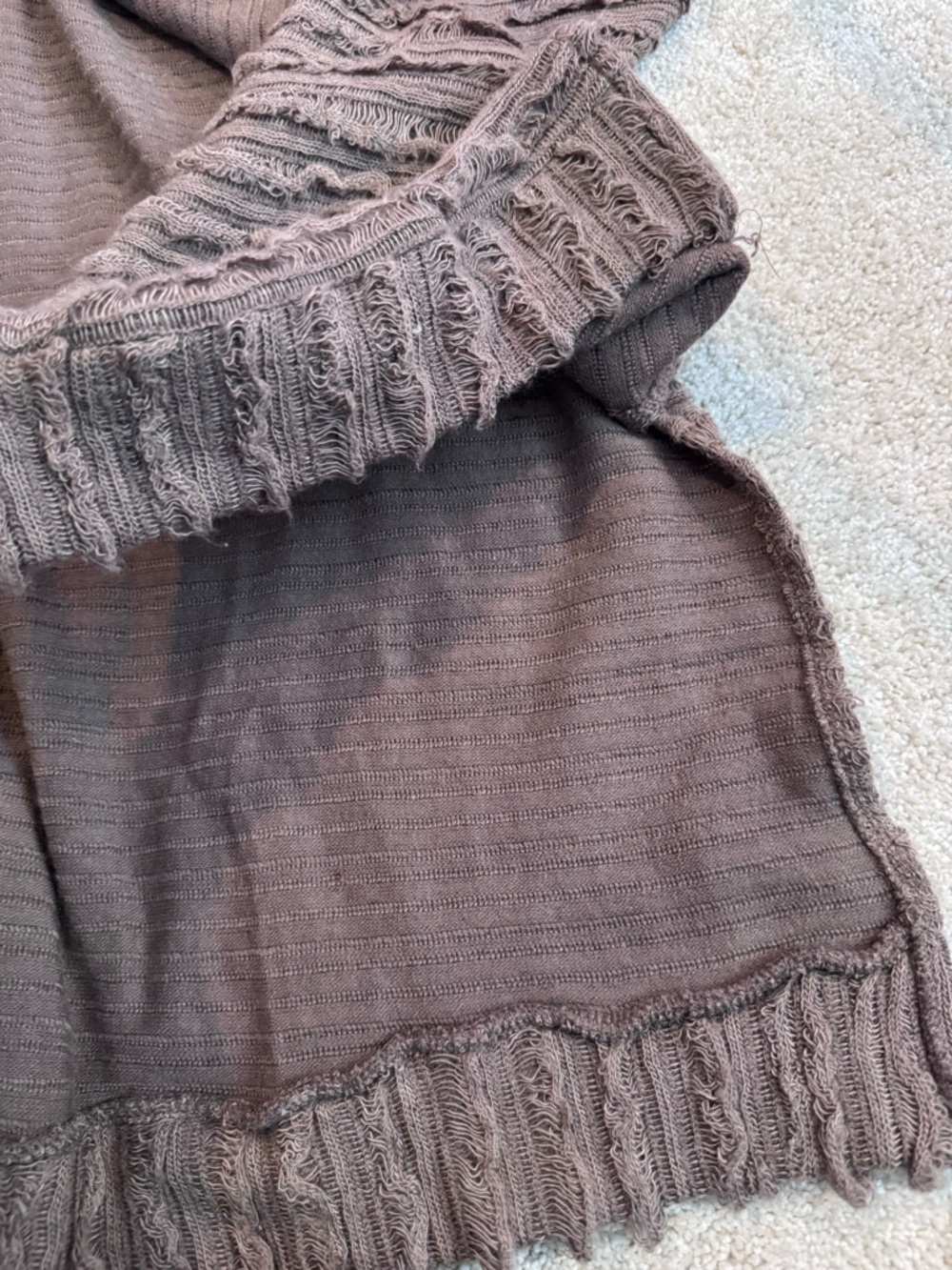 Amaryllis Taupe Cable-Knit Open Cardigan - Picture 6 of 9